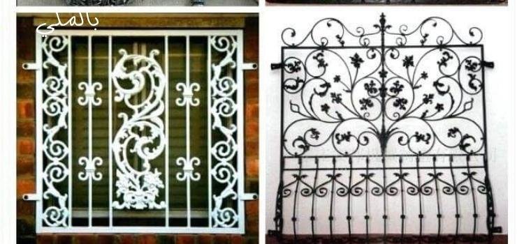 الشباك الحديد أشكاله المختلفة وتصاميمه المتعددة 5 شبابيك حديد على شكل اوراق الشجر